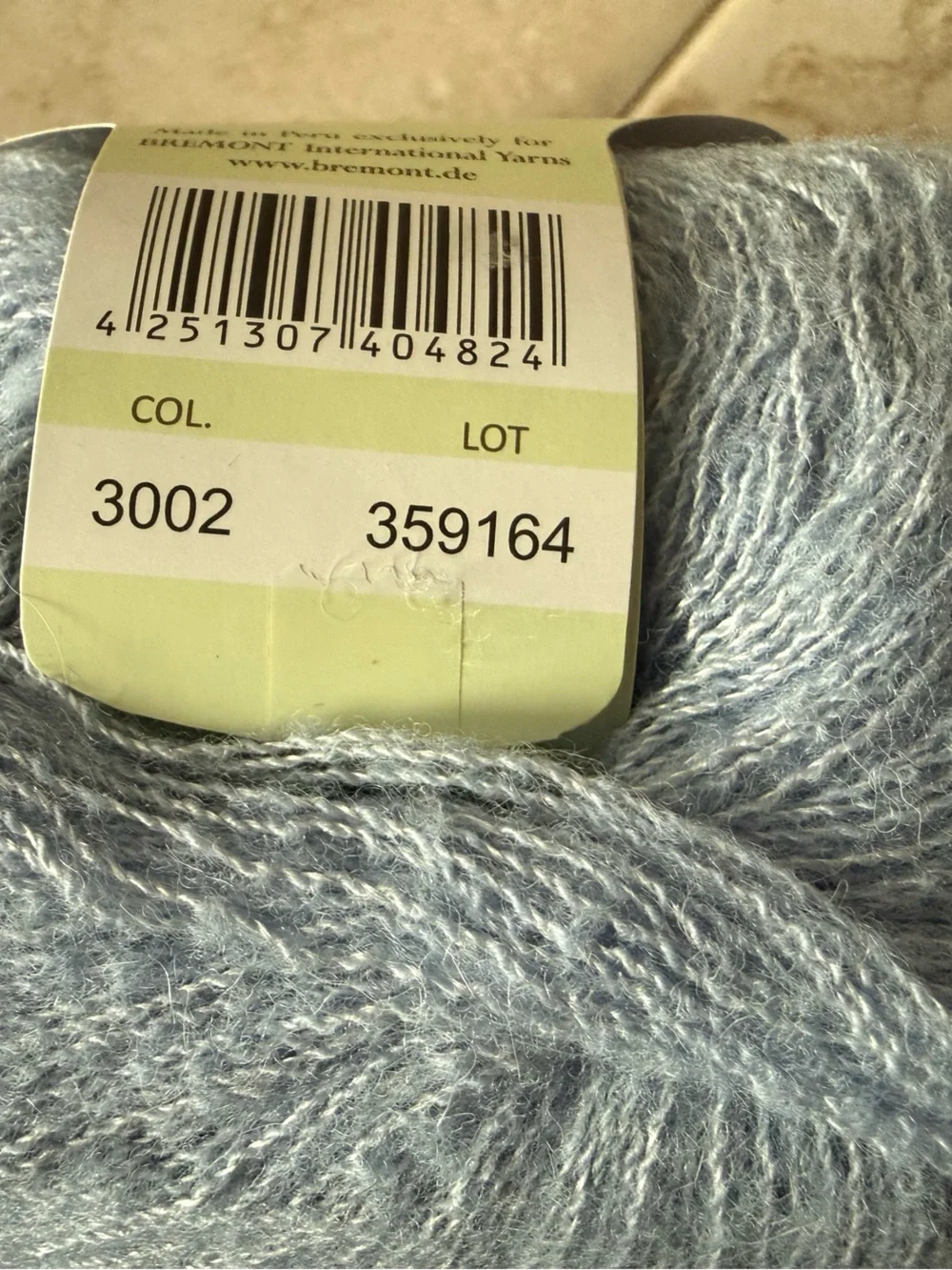Josy by Bremont Alpaca/Silk Lace-Weight Yarn - 4 Skeins Light Blue